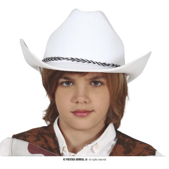 Klobouky, čepice, čelenky - Dětský kovbojský klobouk bílý