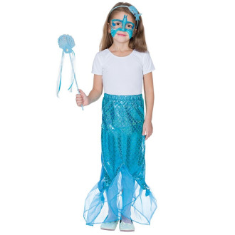 Kostýmy na karneval - Set mořská panna modrá