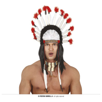 Klobouky, čepice, čelenky - Indiánská čelena náčelníka