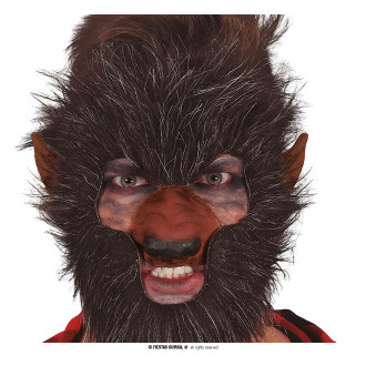 Masky, škrabošky - Chlupatá maska - vlkodlak