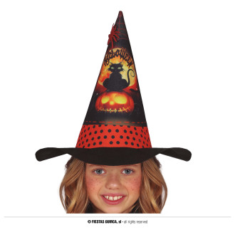 Klobouky, čepice, čelenky - Dětský čarodějnický klobouk oranžový