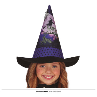 Klobouky, čepice, čelenky - Modrý dětský čarodějnický klobouk
