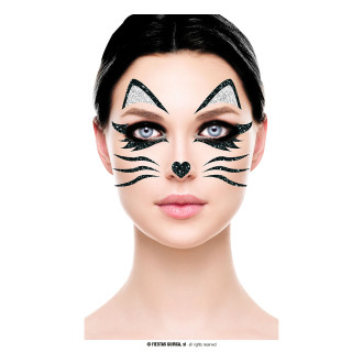 Doplňky - Flitrová maska kočka