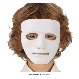 Masky, škrabošky - Bílá dětská maska
