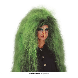 Paruky - Zelená paruka pro čarodějnice