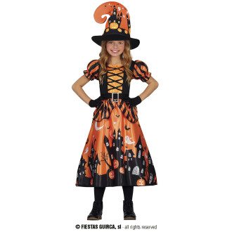 Kostýmy na karneval - Strašidelná oranžová čarodějnice