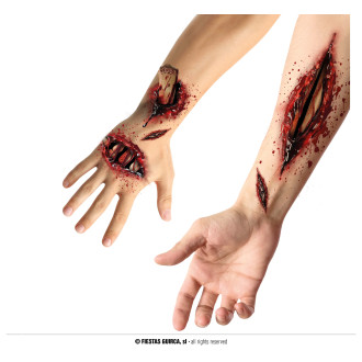 Doplňky - Tetování - samolepící krvavé rány