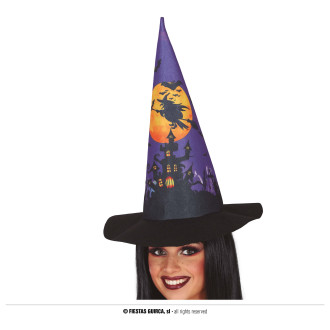 Klobouky, čepice, čelenky - Modrý čarodějnický klobouk