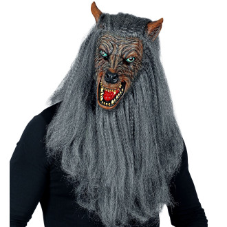 Doplňky - Widmann  Latexová maska vlka s hřívou