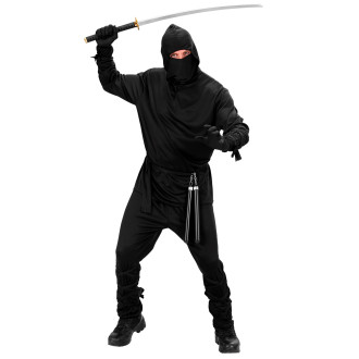 Kostýmy na karneval - Widmann Ninja černý pánský kostým