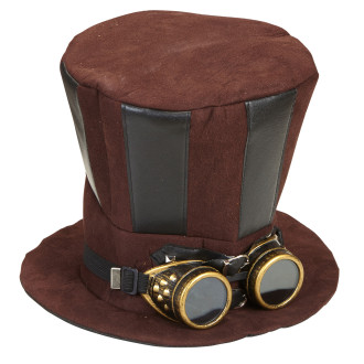 Klobouky, čepice, čelenky - Widmann Steampukový klobouk s brýlemi
