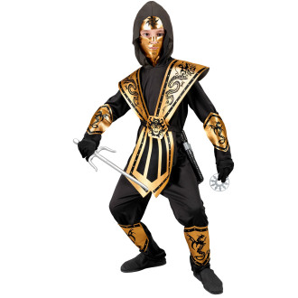 Kostýmy na karneval - Widmann Zlatý ninja kostým