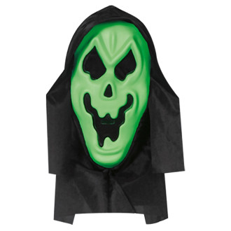 Masky, škrabošky - Widmann Zelená maska s kapucí