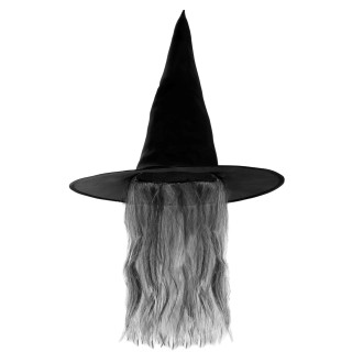 Klobouky, čepice, čelenky - Widmann Čarodějnický klobouk s šedými vlasy