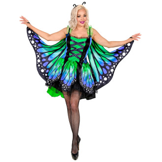 Kostýmy na karneval - Widmann Motýl zelený dámský kostým