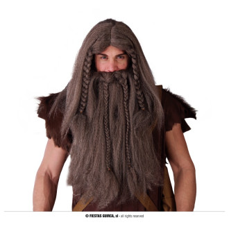 Paruky - Paruka viking s vousy