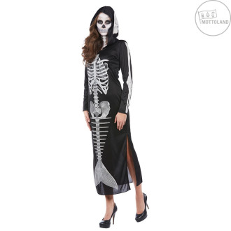 Kostýmy na karneval - Glowing Skeleton Mermaid - kostým smrtky s potiskem