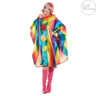 Kostýmy na karneval - Duhový plášť s pompony