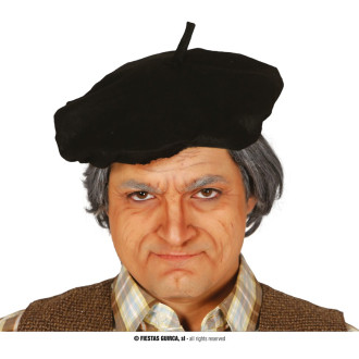 Klobouky, čepice, čelenky - Baret černý s anténkou