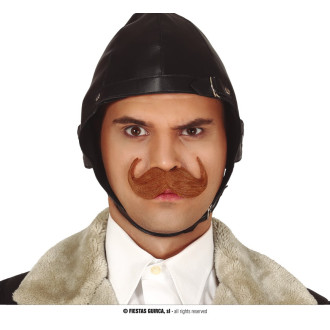 Kníry, vousy - Knír točený nahoru rezavý