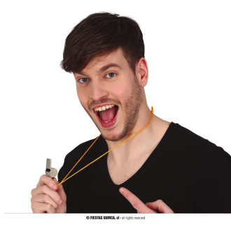 Doplňky - Kovová píšťalka se šňůrkou