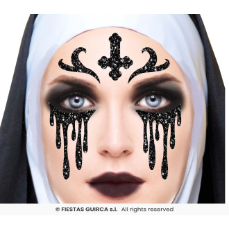 Doplňky - Flitrová maska jeptiška