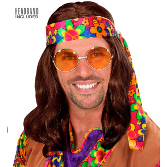 Paruky - Widmann Hippie paruka s čelenkou