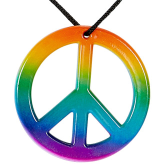 Doplňky - Widmann Duhový hippie náhrdelník