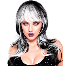 Widmann Černobílá paruka Upírka