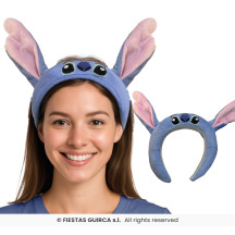 Modrá čelenka s růžovýma ušima