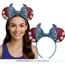 Modrá čelenka s ušima