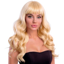 Dlouhá vlnitá blond paruka s ofinou BELLA