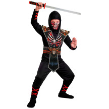 Widmann Dětský kostým Děsivý Ninja s maskou a potiskem kostlivce