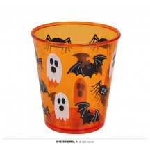 Halloween - oranžový pohár 10 cm