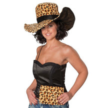 Dámský klobouk Leopard s kabelkou