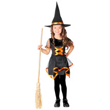 Kostým černo-oranžová čarodějnice