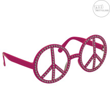 Brýle Hippie s kamínky růžové