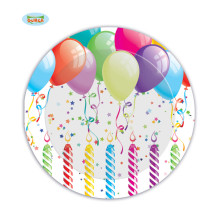 Párty prostírání - talíř s balonky  23 cm 8 ks