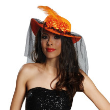 Dámský klobouk oranžový