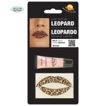 Tetování na rty leopard