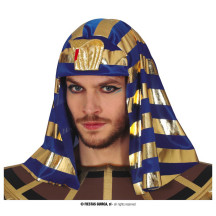 Faraon modro-zlatá pokrývka hlavy
