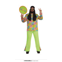 Pánský kostým hippie Flower Power XL