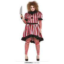 Bláznivý klaun dámský  kostým XL
