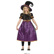 Čarodějnice fialová s kloboukem