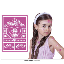 Růžová šablona na dětský makeup