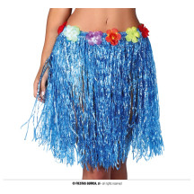 Havajská sukně s květy modrá