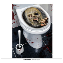 Záchodová dekorace zombie