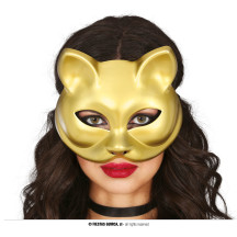 Zlatá kočka dámská maska