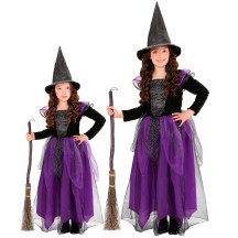 Widmann Čarodějnice fialová dlouhé šaty