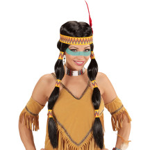 Widmann Squaw indiánská paruka s čelenkou